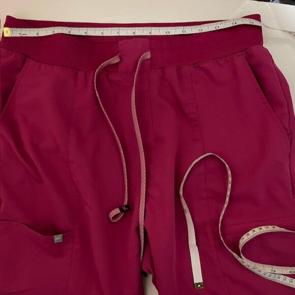 Fabletics On-Call Large Medical Doctor Nurse Scrub Joggers in Pink Hibiscus - Picture 7 of 8